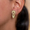 Colección Ámbarasca: Pendientes de Plata 925 y Cobre. 8  en 1 con cds reciclados en colores de otoño.