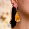 Colección Ámbarasca: Pendientes Reversibles, Plata 925 Y Cds reciclados. 2 versiones en tonos otoñales. - Image 4