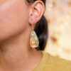 Colección Ámbarasca: Pendientes Reversibles, Plata 925 Y Cds reciclados. 2 versiones en tonos otoñales.