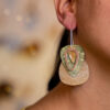 Colección Ámbarasca: Pendientes Intercambiables Rodado en Plata 925, Cobre  Y Cds reciclados, en colores cálidos.