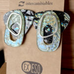 Pendientes versátiles, 4 opciones en 1, Plata 925 y cds reciclados